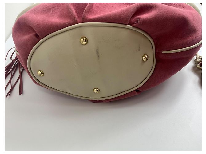 Borsa Lancel in tessuto rosa - vista 3