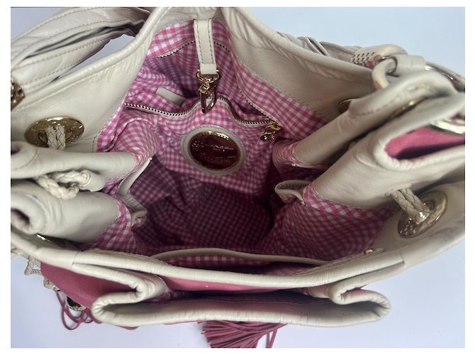 Borsa Lancel in tessuto rosa - vista 4