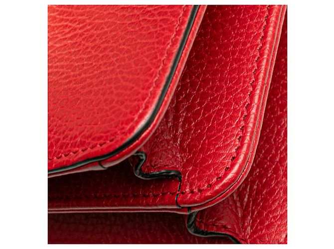 Gucci Rosso Piccolo Dollar in Pelle di Vitello Borsa a Spalla Interlocking G - vista 9