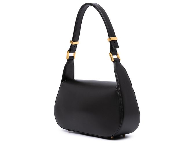 Borsa a spalla Valentino Vlogo in pelle nera media Nero - vista 2