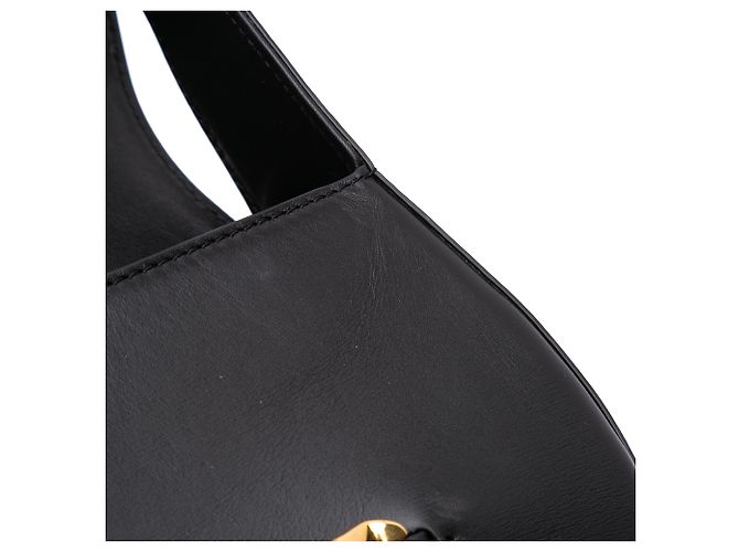 Borsa a spalla Valentino Vlogo in pelle nera media Nero - vista 5