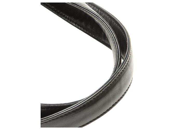 Chanel Schwarze CC Schokoladentafel Lammleder Tasche - Ansicht 10