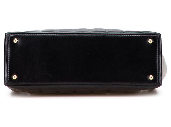 Chanel Schwarze CC Schokoladentafel Lammleder Tasche - Ansicht 3