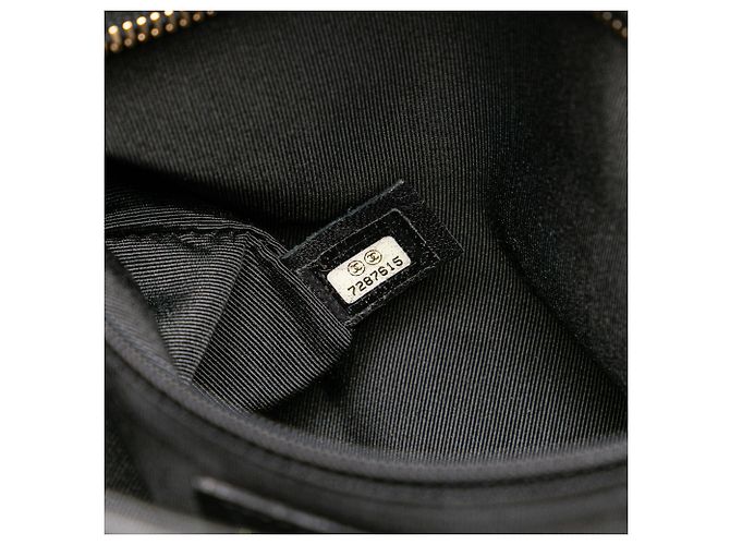 Chanel Schwarze CC Schokoladentafel Lammleder Tasche - Ansicht 6