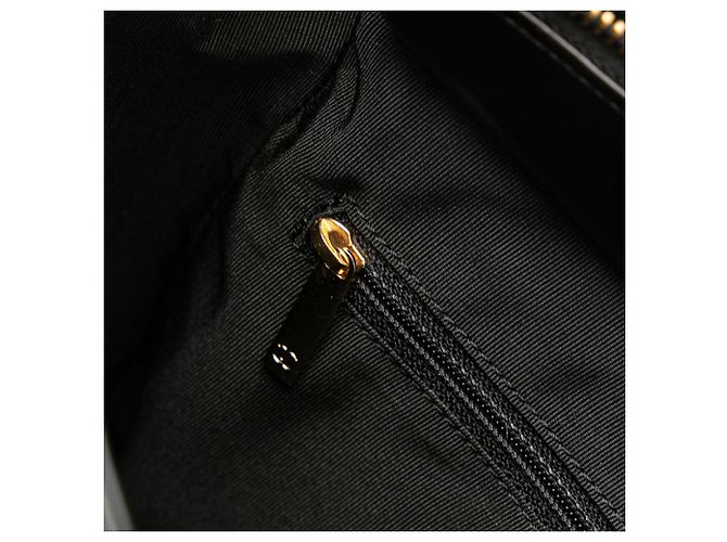 Chanel Schwarze CC Schokoladentafel Lammleder Tasche - Ansicht 7
