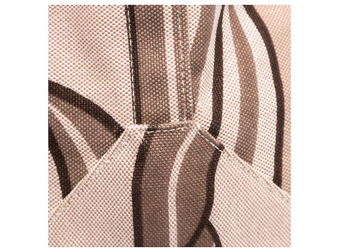 Hermès Marrone Toile H Plume Quadrige al Filo Steeple 31 Beige - vista 6