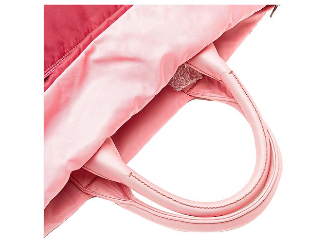 Borsa satchel reversibile Prada Pink Tessuto Rosa - vista 10