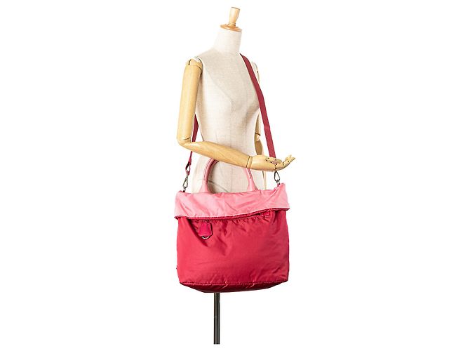 Borsa satchel reversibile Prada Pink Tessuto Rosa - vista 11