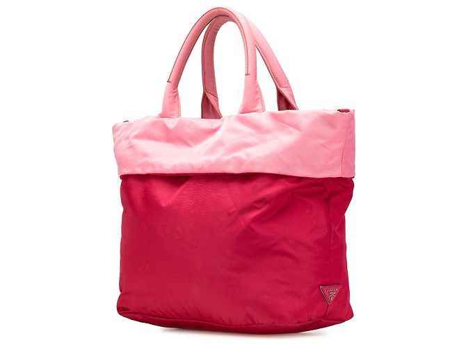 Borsa satchel reversibile Prada Pink Tessuto Rosa - vista 2