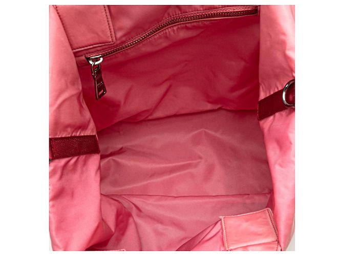 Borsa satchel reversibile Prada Pink Tessuto Rosa - vista 4