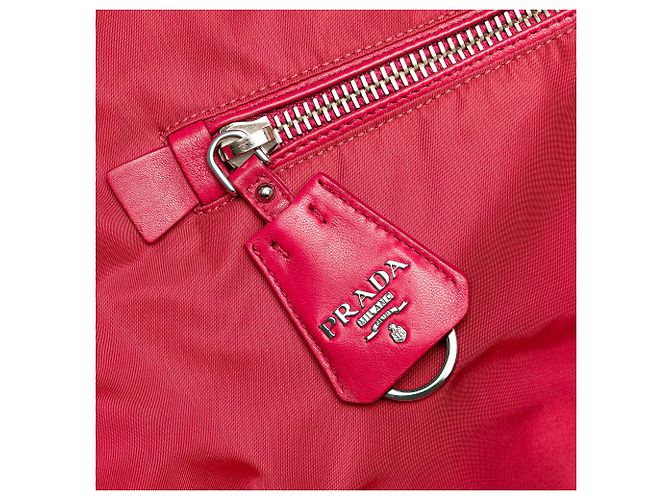 Borsa satchel reversibile Prada Pink Tessuto Rosa - vista 9