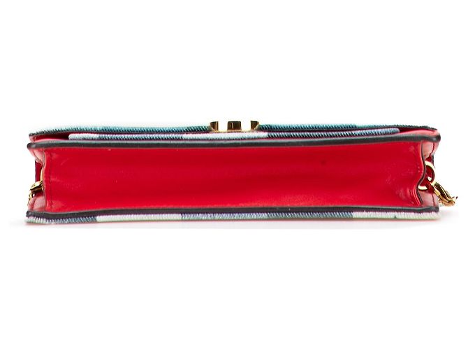 Portefeuille Chaîne Fiore en Patchwork Denim Monogram Bleu Louis Vuitton - vue 3