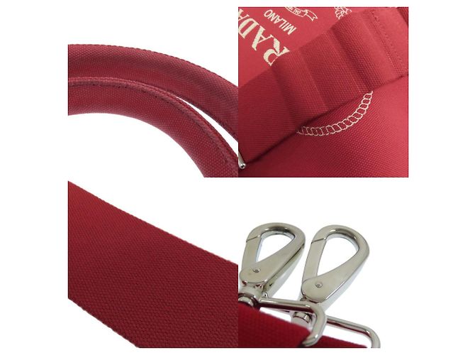 Bolso Tote Canapa de Prada Roja - vista 9