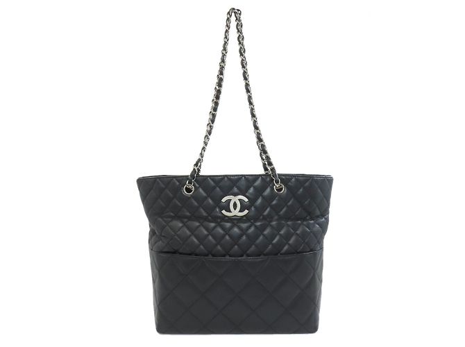 Borsa Tote Chanel Matelassé Coco Mark Nero - vista 11