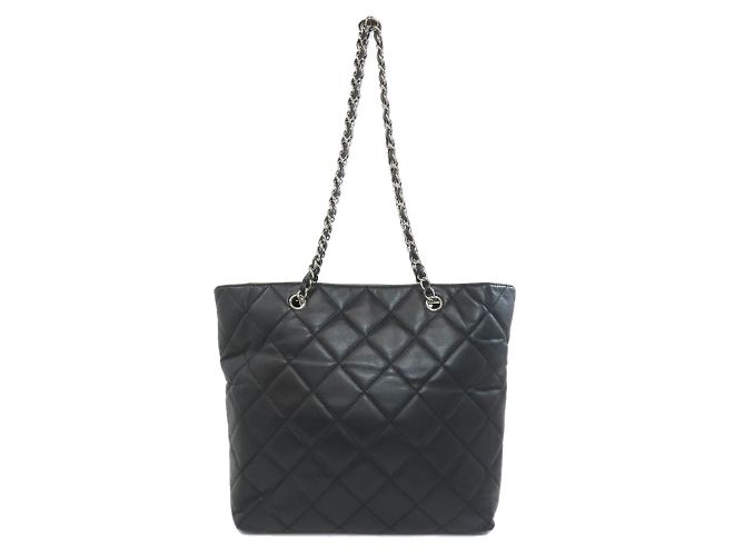 Borsa Tote Chanel Matelassé Coco Mark Nero - vista 2