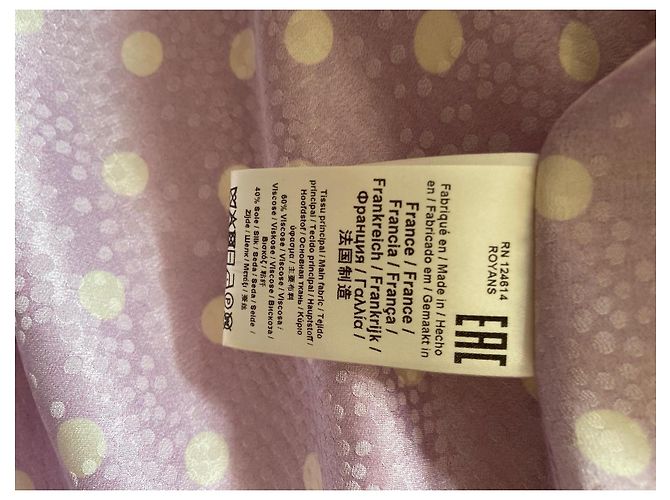 Vestido envelope Paul & Joe de bolinhas em viscose e seda roxo - vista 5