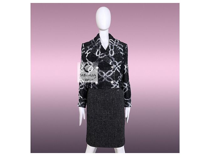 Chanel Neue Werbekampagne 2019 Schwarze Tweedjacke 34 FR - Ansicht 2