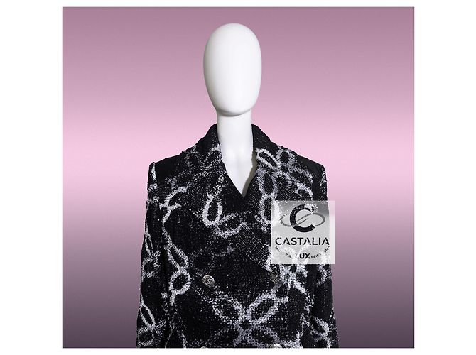 Chanel Neue Werbekampagne 2019 Schwarze Tweedjacke 34 FR - Ansicht 5