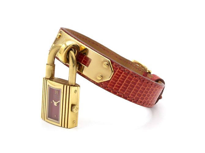 Kelly-Uhr von Hermès. Golden - Ansicht 4