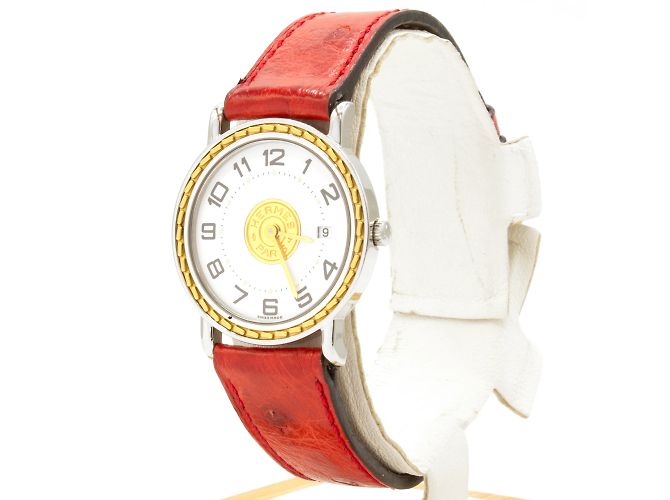 Sellier-Uhr von Hermès Golden - Ansicht 3