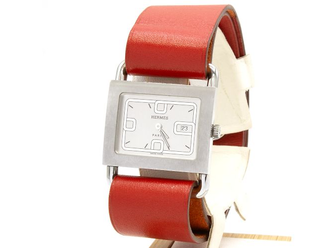 und eine originale Hermès-Uhr. Silber - Ansicht 3