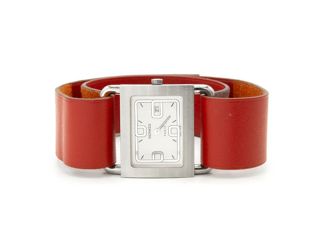 und eine originale Hermès-Uhr. Silber - Ansicht 8