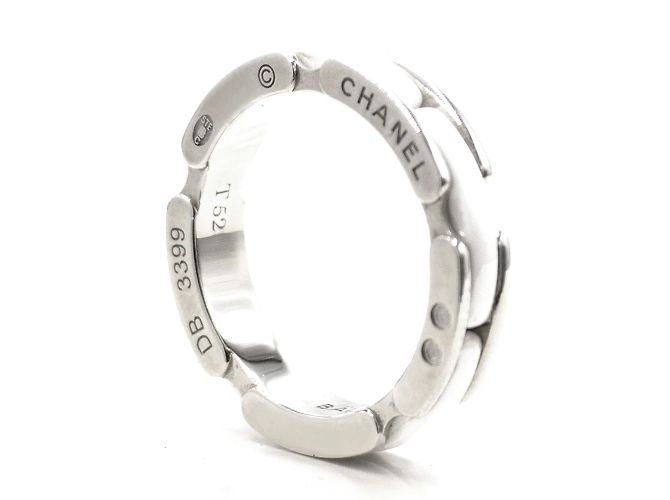 Chanel Ultra Ring aus Weißgold und weißer Keramik Größe 52 Silber - Ansicht 4