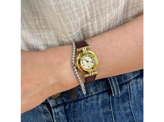 Cartier-Uhr aus Vermeil Golden - Ansicht 2