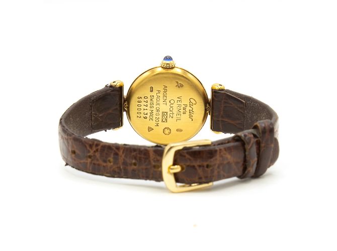 Cartier-Uhr aus Vermeil Golden - Ansicht 5