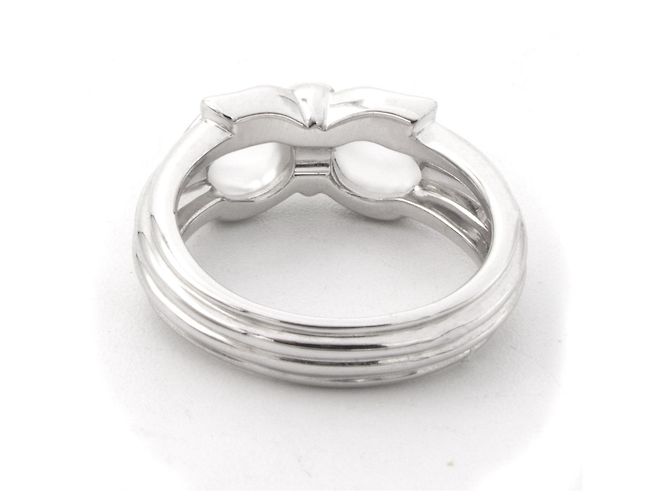 Boucheron white gold ring with rock crystal and diamonds Silvery - view 3