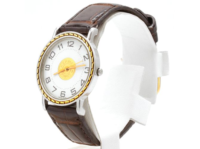 Sellier-Uhr von Hermès. Golden - Ansicht 2