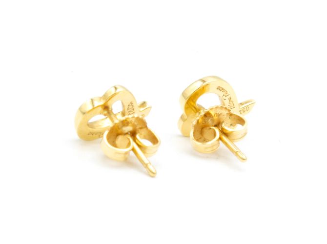 Orecchini Tiffany & Co Paloma Picasso Loving Heart in Oro Giallo 18k D'oro - vista 3