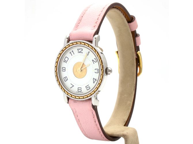 Hermès Sellier Uhr. Golden - Ansicht 3