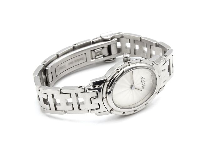 Reloj Hermès Clipper Ovale CO1.210. Plata - vista 3