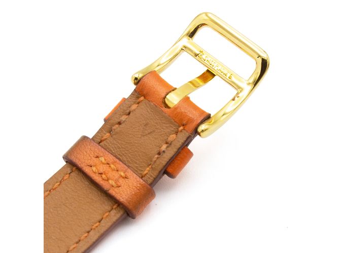 Hermès "Clipper" Uhr aus Stahl. Orange - Ansicht 4