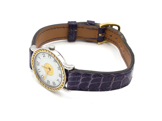 Sellier-Uhr von Hermès. Golden - Ansicht 3