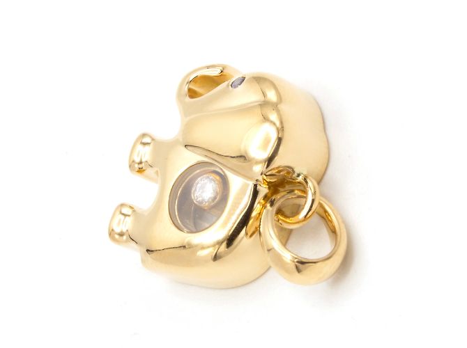 Pendente Chopard Happy Diamonds Elefante Oro Giallo Zaffiro D'oro - vista 2
