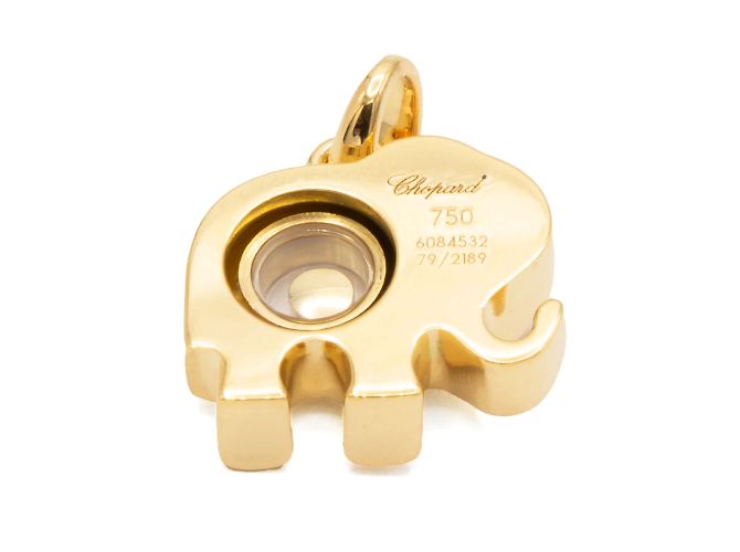 Pendente Chopard Happy Diamonds Elefante Oro Giallo Zaffiro D'oro - vista 3