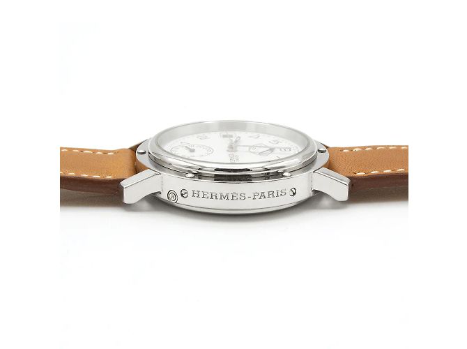 Superb relógio Hermès Clipper Chrono CL5.710. Prata - vista 3