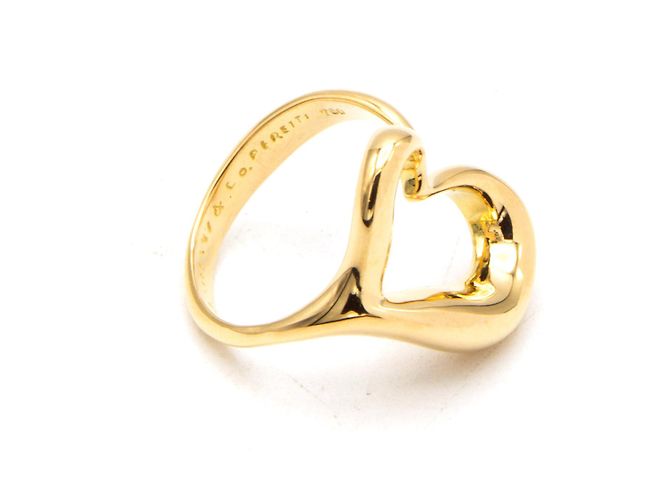 Tiffany & Co. Open Heart Elsa Peretti Ring Gelbgold Größe 48 Golden - Ansicht 3
