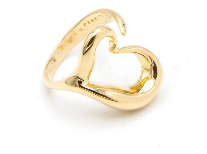 Tiffany & Co. Open Heart Elsa Peretti Ring Gelbgold Größe 48 Golden - Ansicht 4