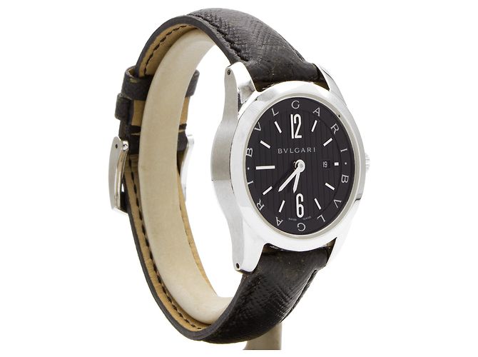 Relógio Bulgari Solotempo em aço. Preto - vista 3