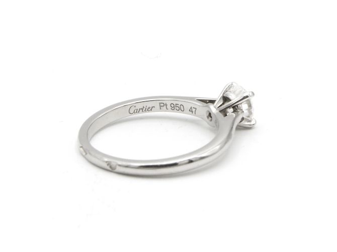 Cartier Solitaire 1895 Ring. Silber - Ansicht 3