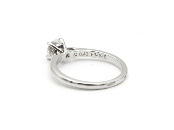 Cartier Solitaire 1895 Ring. Silber - Ansicht 4