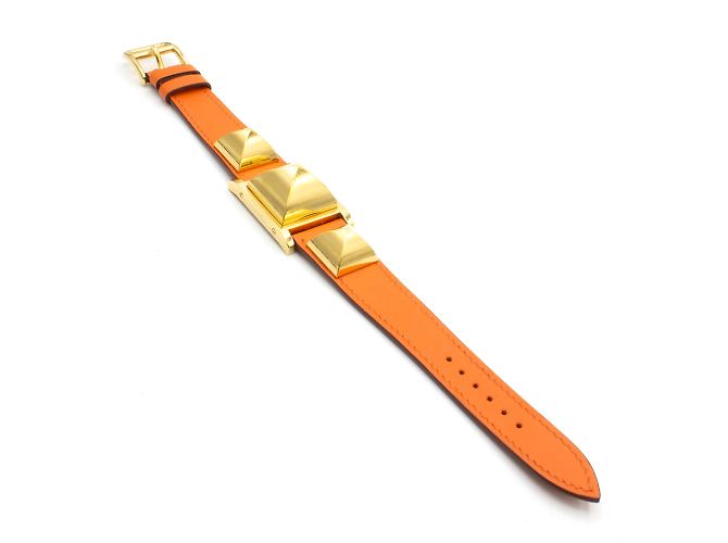 Hermès Superbo orologio da donna Hermes Médor placcato oro. D'oro - vista 2