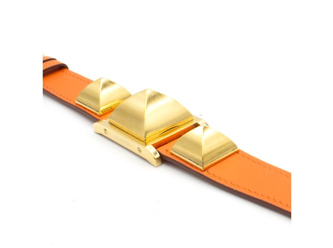 Hermès Superbo orologio da donna Hermes Médor placcato oro. D'oro - vista 3
