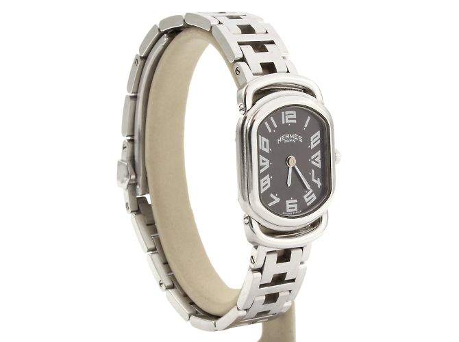 Espléndido reloj de dama Hermès, modelo Rallye. Plata - vista 4