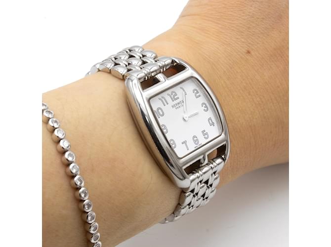 Cape Cod Tonneau Uhr von Hermès. Silber - Ansicht 3