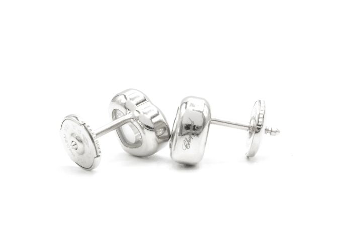 Magnifike Chopard Happy Diamonds Ohrringe. Silber - Ansicht 3