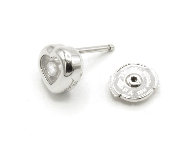 Magnifike Chopard Happy Diamonds Ohrringe. Silber - Ansicht 4
